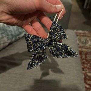 Upcycled silk bow